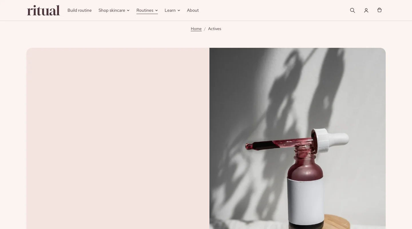 Ritual storefront for the Happify Beauty Kit