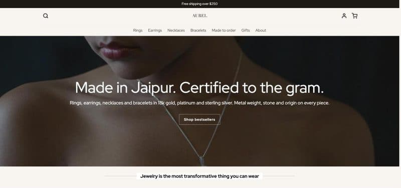 Happify Aurel theme on a live demo store