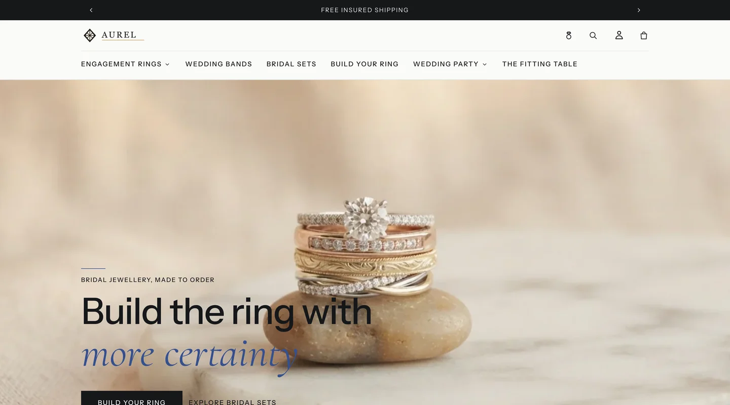 Aurel theme storefront preview