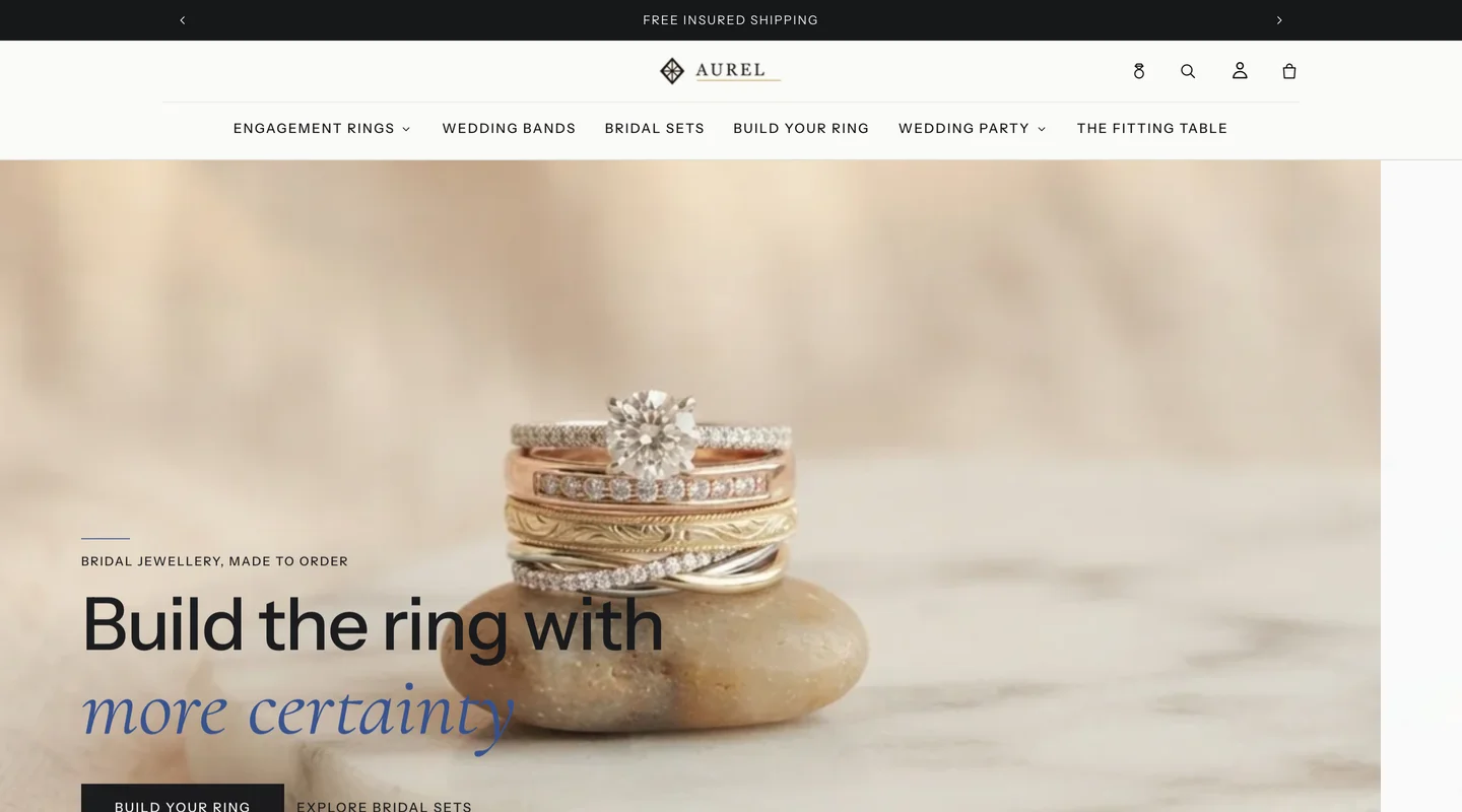 Aurel theme storefront preview